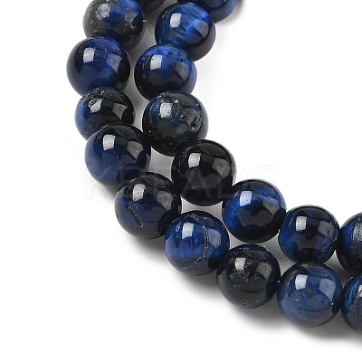 Grade B Natural Tiger Eye Beads Strands G-F591-18-6mm-01-1
