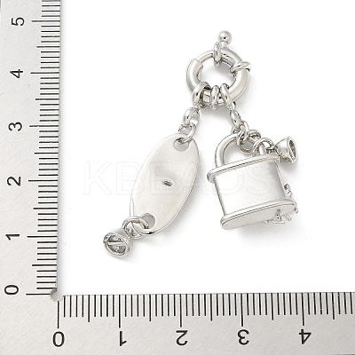 Brass Micro Pave Clear Cubic Zirconia Spring Ring Clasps KK-Z083-10P-01-1