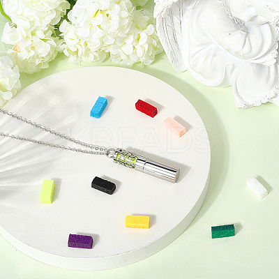 304 Stainless Steel Hollow Cloud Column Perfume Bottle Pendant Necklaces NJEW-SC0001-47B-1