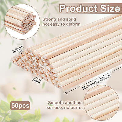 50Pcs Wood Craft Sticks DIY-OC0013-82A-1