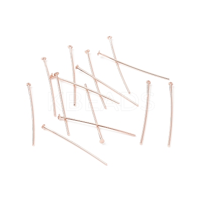 Brass Flat Head Pins KK-WH0058-03B-RG-1
