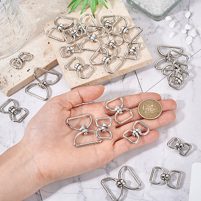 25Pcs 5 Styles Zinc Alloy Swivel Clasps FIND-TA0008-31-1