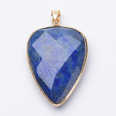 Faceted Natural Lapis Lazuli Pendants X-G-F340-02A-1