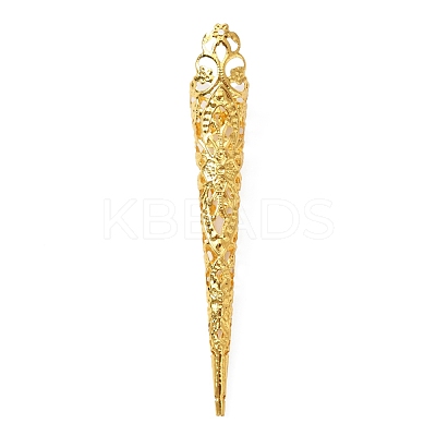 Hollow out Iron Finger Nail Tip Claw Rings AJEW-WH0282-34B-1