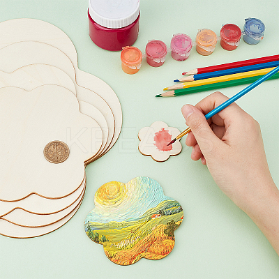 Wooden Blank Plates Set DIY-WH0016-66-1