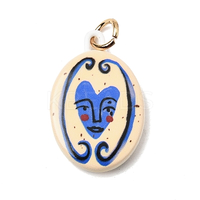 Printing 304 Stainless Steel Pendants LS-STAS-K304-17-1