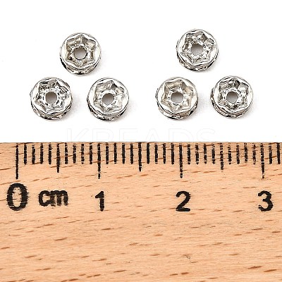 Brass Rhinestone Spacer Beads RB-A014-Z5mm-01P-1