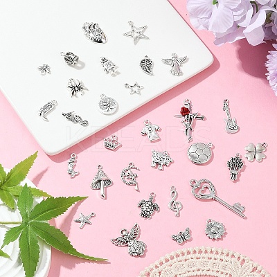 30Pcs 30 Styles Tibetan Style Alloy Pendants FIND-YW0006-86-1