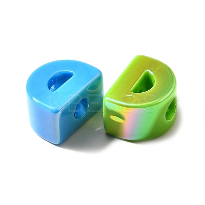 UV Plating Opaque Acrylic European Beads SACR-Z007-01D-1