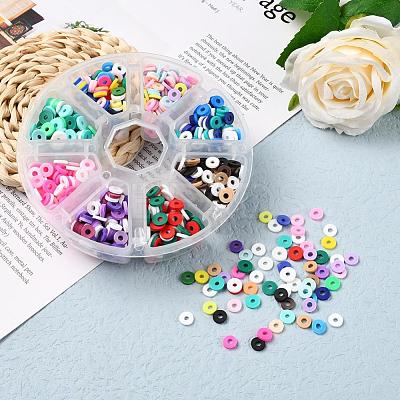 1200Pcs 8 Colors Handmade Polymer Clay Beads CLAY-YW0001-15B-1
