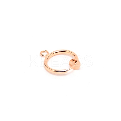 Brass Clip-on Hoop Earring Findings KK-WH0047-02B-1