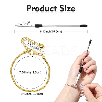 6Pcs 2 Colors Brass European Style Bracelet Making MAK-YW0001-16-1