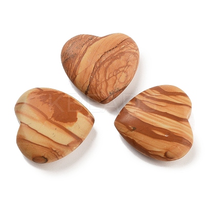 Heart Natural Wood Lace Stone Palm Stones G-C134-06A-23-1