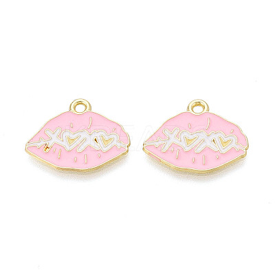 Valentine's Day Alloy Enamel Pendants ENAM-T023-23B-1