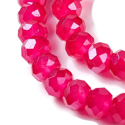 Baking Electroplate Glass Beads Strands DGLA-A039-J6MM-B21-1