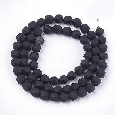 Spray Painted Non-magnetic Synthetic Hematite Beads Strands G-T116-16-17-1