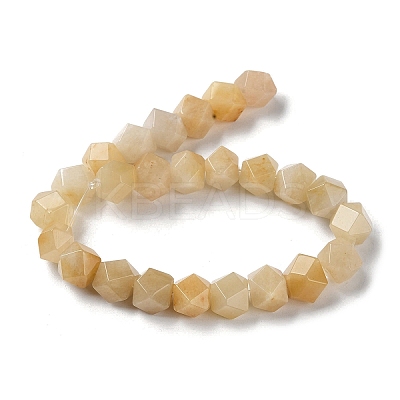 Natural Topaz Jade Star Cut Round Beads Strands G-M418-C15-01-1