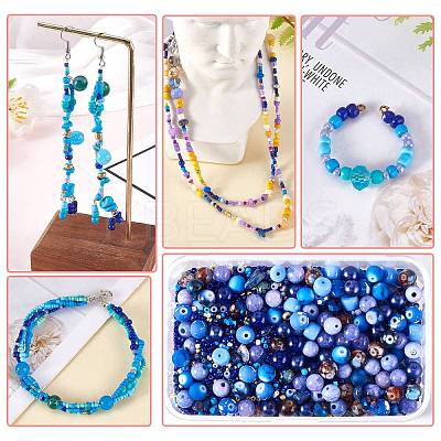 2 Bag Glass Round Beads Set JX547M-1