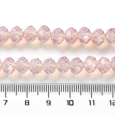 Baking Paint Transparent Glass Beads Strands LS-DGLA-A034-J8MM-D04-1