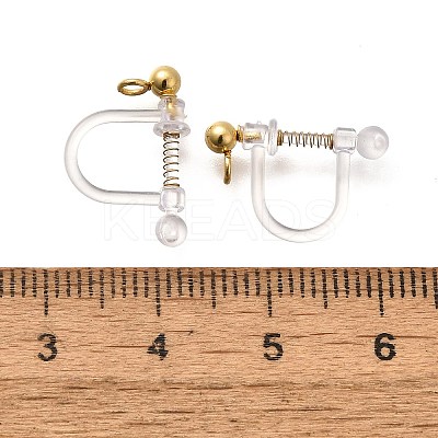 201 Stainless Steel Clip-on Earring Settings STAS-F311-15G-1