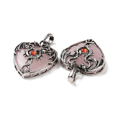 Natural Rose Quartz Pendants G-A207-01AS-04-1