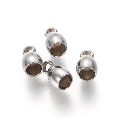 Tarnish Resistant 201 Stainless Steel Cord Ends STAS-L226-017A-P-1