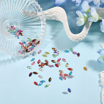 1440Pcs 12 Colors Glass Rhinestone Cabochons RGLA-CA0001-13-1