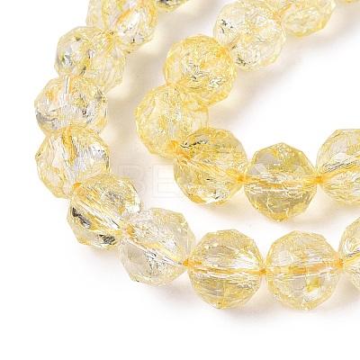 Crackle Transparent Glass Beads Strands GLAA-N063-10mm-09-1