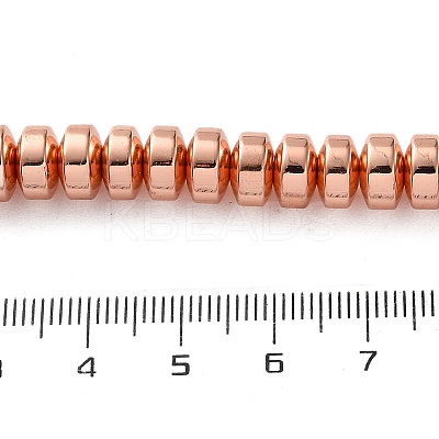 Electroplated Synthetic Non-magnetic Hematite Beads Strands G-C248-A01-5x8mm-02-1