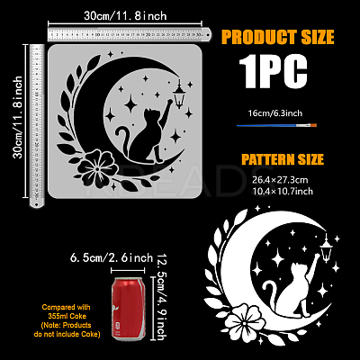 PET Hollow Out Drawing Painting Stencils DIY-WH0391-1027-1