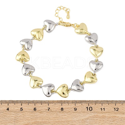 Brass Link Chain Bracelets for Women BJEW-G762-02GP-1
