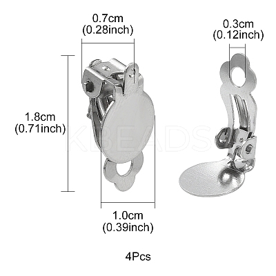 304 Stainless Steel Clip-on Earring Findings STAS-YW0001-63P-1