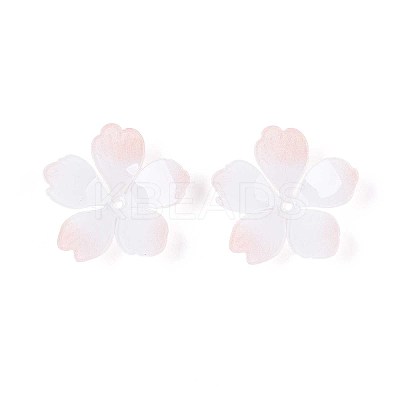 Flower Acrylic Bead Caps X-SACR-T017-51B-1