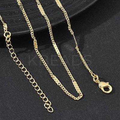 Brass Twisted Chain Necklaces for Women KK-CBA2293-06G-1