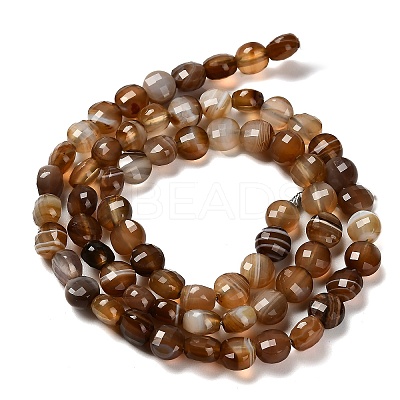 Natural Banded Agate(Dyed & Heated) Beads Strands G-C179-A6mm-20-1