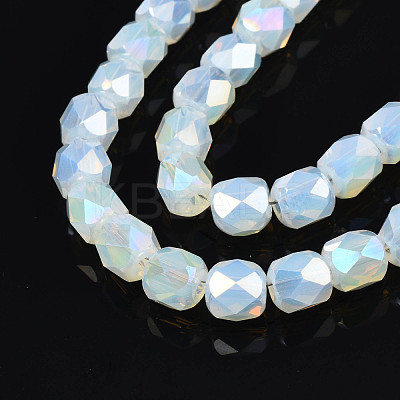 Electroplate Glass Beads Strands EGLA-N002-13-A14-1