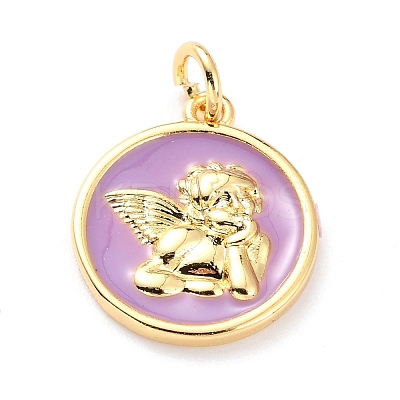 Real 18K Gold Plated Brass Pendants KK-M218-01G-RS-1