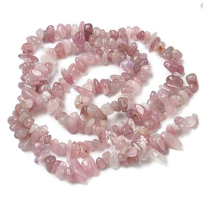 Chip Natural Madagascar Rose Quartz Bead Strands X-G-M344-50A-1