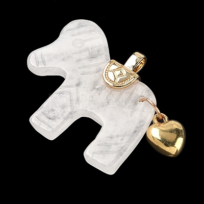 Natural Quartz Crystal Carved Pendants G-C274-02K-1