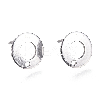 Non-Tarnish 201 Stainless Steel Stud Earring Findings LS-X-STAS-K212-04P-1