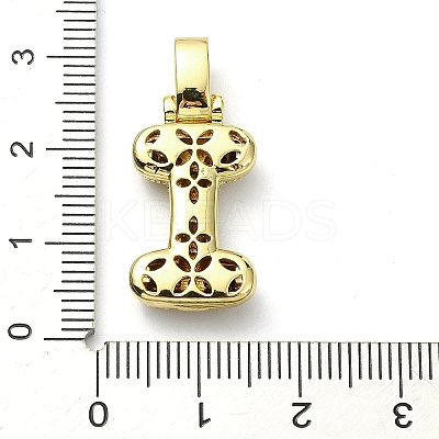 Brass Micro Pave Clear Cubic Zirconia Pendants KK-M279-01G-I-1