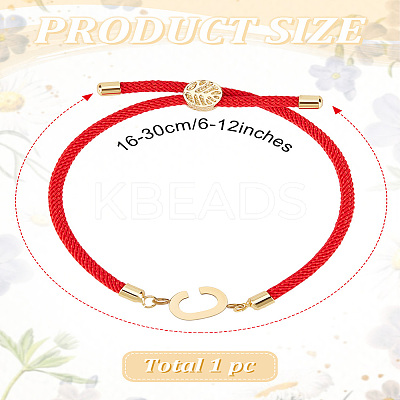 1Pc Adjustable Nylon Cord Slider Bracelets for Women BJEW-LP0001-32C-02-1