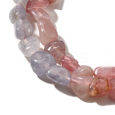 Natural Quartz & Tanzanite Stone Beads Strands G-L610-B23-02-1