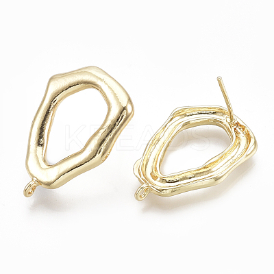 Brass Stud Earring Findings KK-S348-103-1