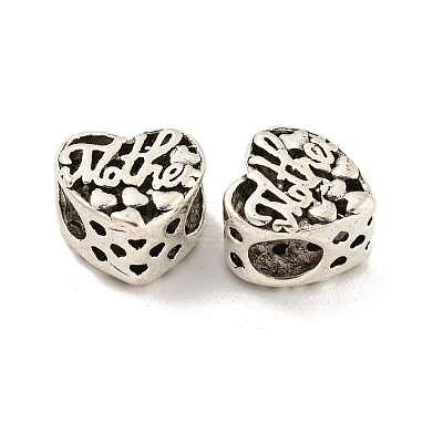 Mother's Day Rack Plating Alloy European Beads FIND-B034-31AS-1