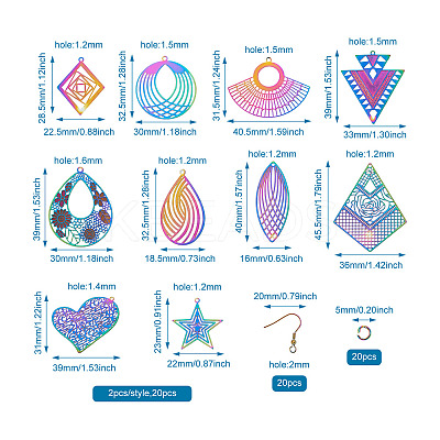 DIY Dangle Earing Making Kits DIY-CW0001-06-1