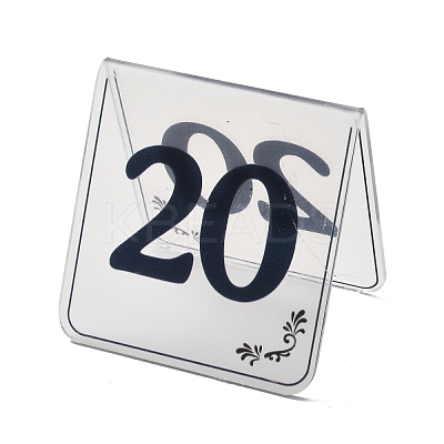 (Defective Closeout Sale: 1~50 Missing Numbers)Acrylic Table Number Sign AJEW-XCP0003-13-1