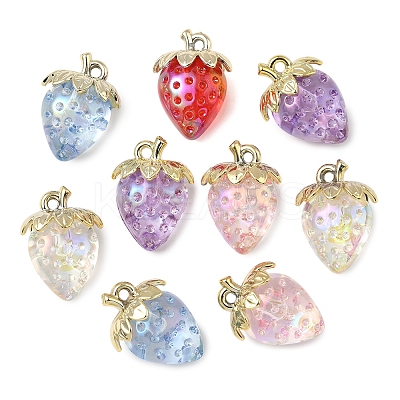 10Pcs 5 Styles Transparent Acrylic Pendants MACR-FS0002-09-1