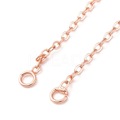 Brass Cable Chain Necklace Making NJEW-D302-80RG-1