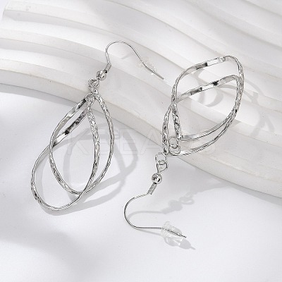 Tarnish Resistant 304 Stainless Steel Dangle Earrings EJEW-L215-47P-1